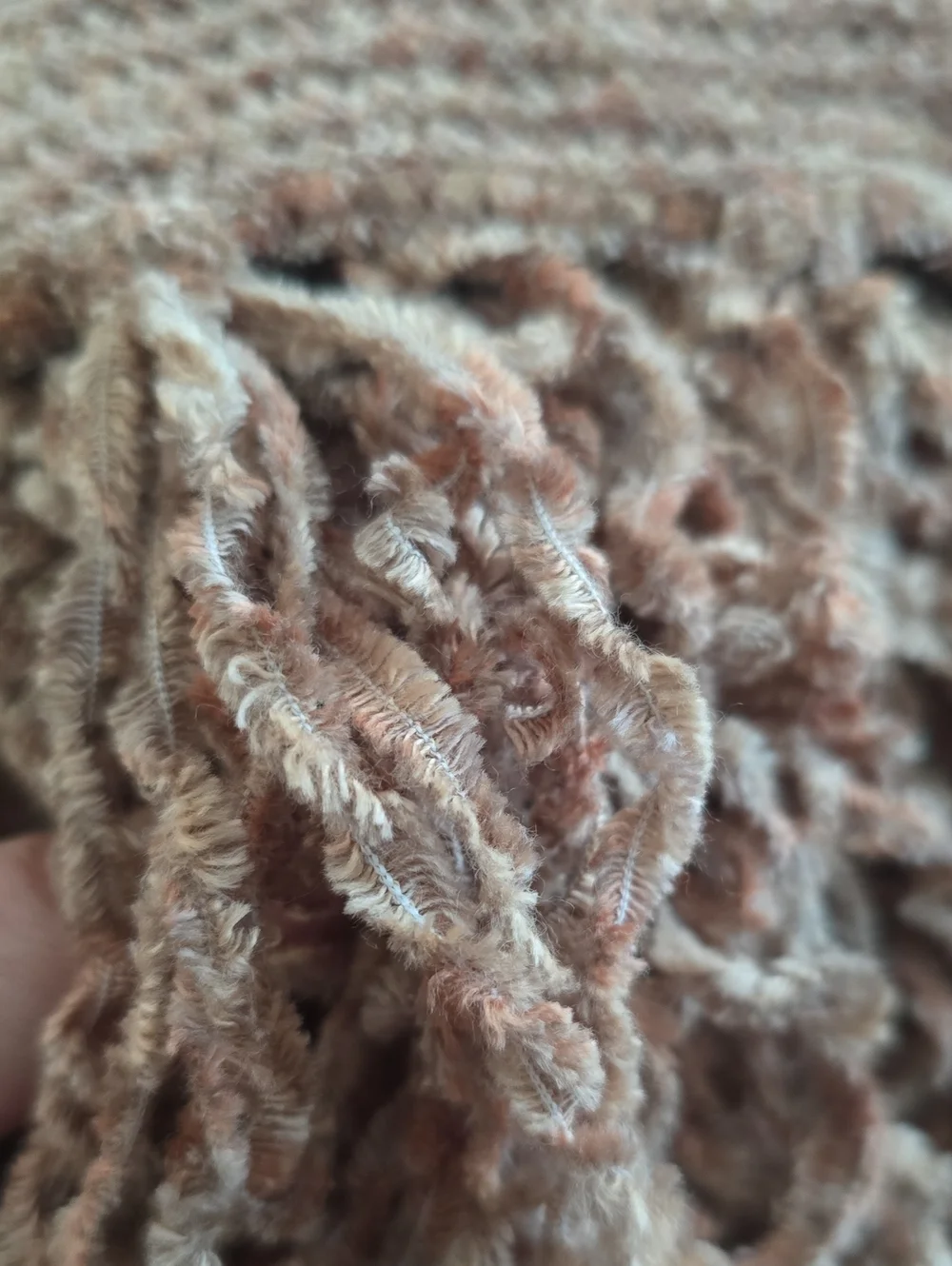 Super Soft Plush Chenille Throw Blanket with Fringe